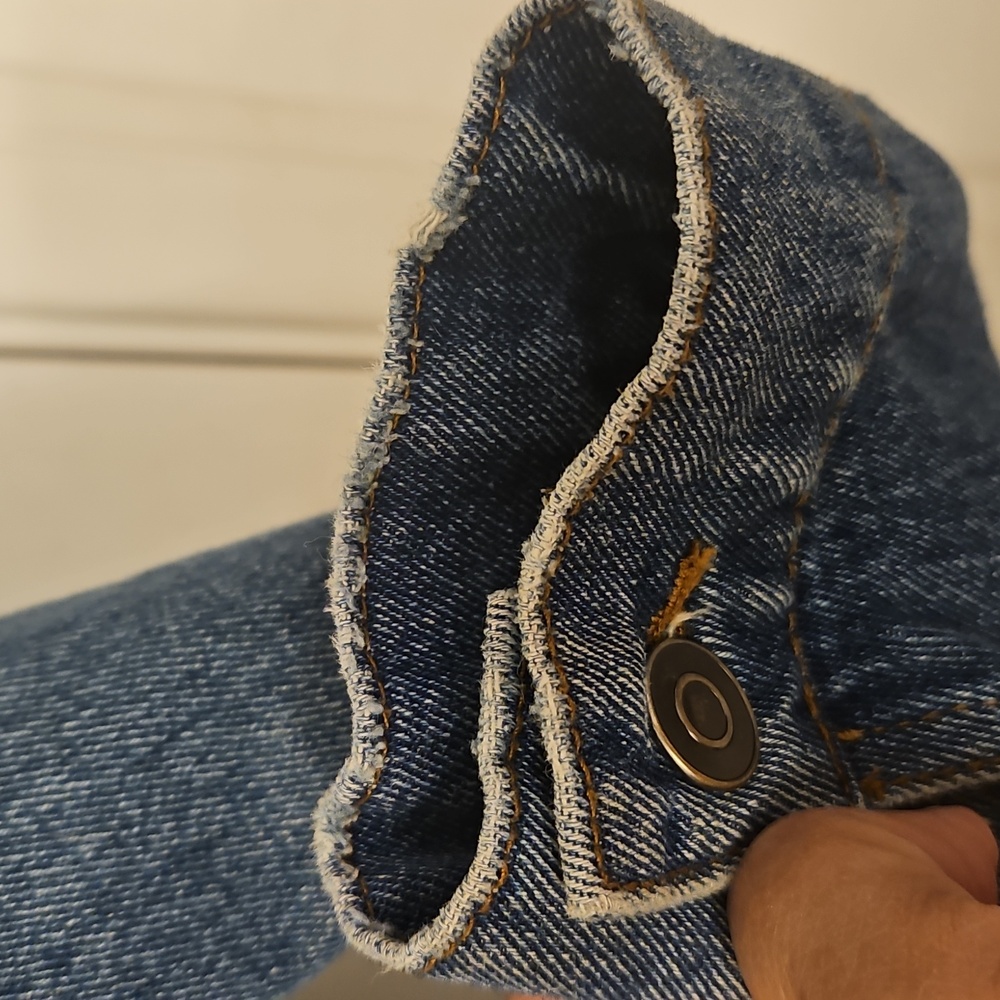 Disney Jean jacket with Mickey Mouse on the back. GUC, Small - Picture 5 of 6